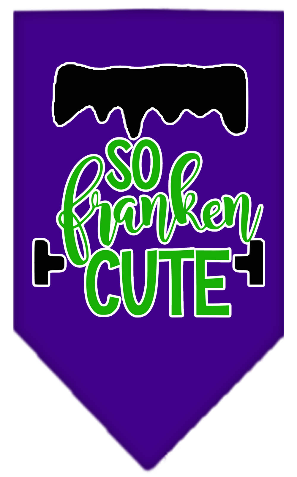 So Franken Cute Screen Print Bandana Purple Small